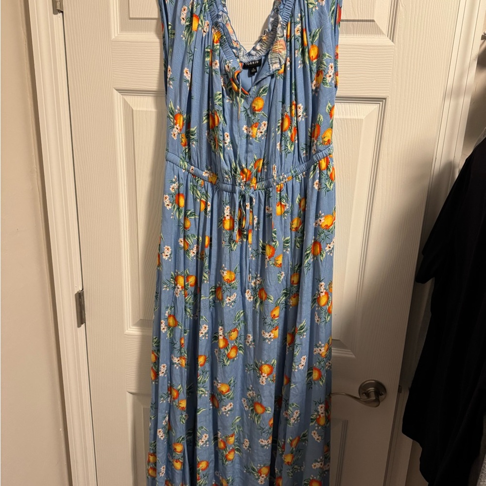 Torrid Blue Sleeveless Scoop Neck Sundress